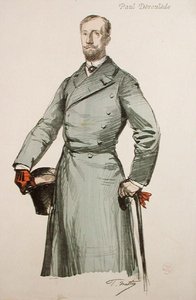 Retrato de Paul Deroulede (1846-1914) da Revue Illustree, gravado por Boileau